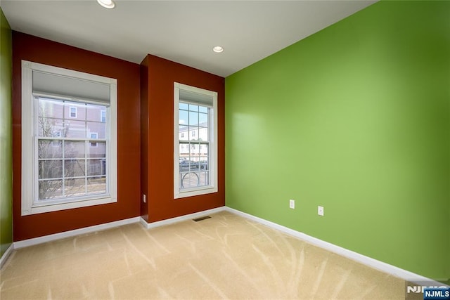 view of carpeted empty room