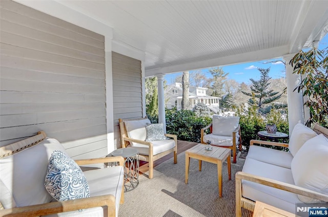 view of patio featuring outdoor lounge area