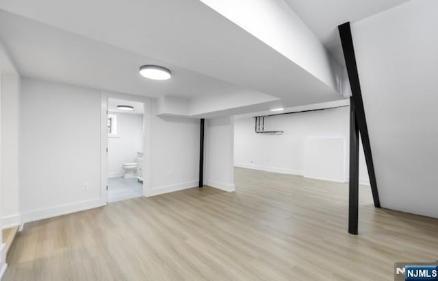 23 Roma St, Nutley, NJ 07110 - finished below grade area with wood finished floors and baseboards