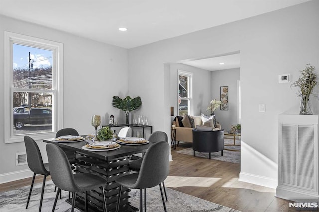 dining room featuring hardwood / wood-style floors