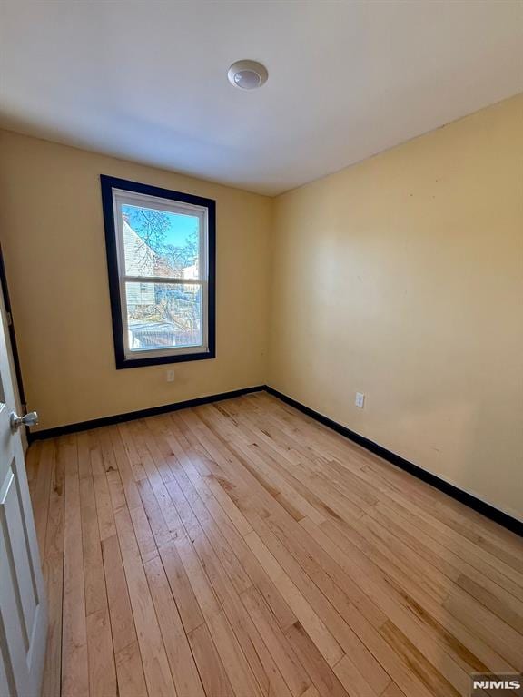 empty room featuring light wood-type flooring