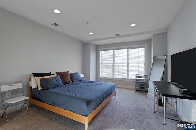 view of carpeted bedroom