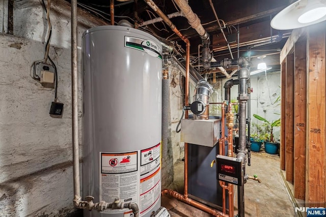 utilities featuring gas water heater