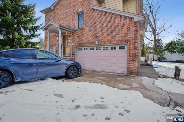 view of property exterior featuring a garage