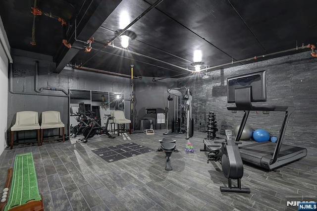 view of workout area