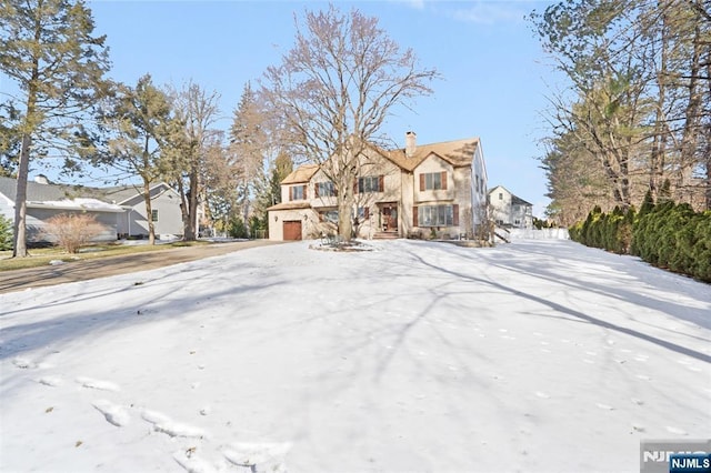 view of front facade with a garage