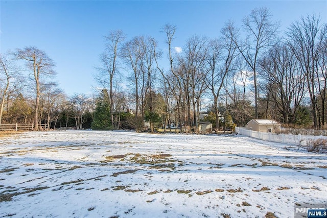 view of snowy yard