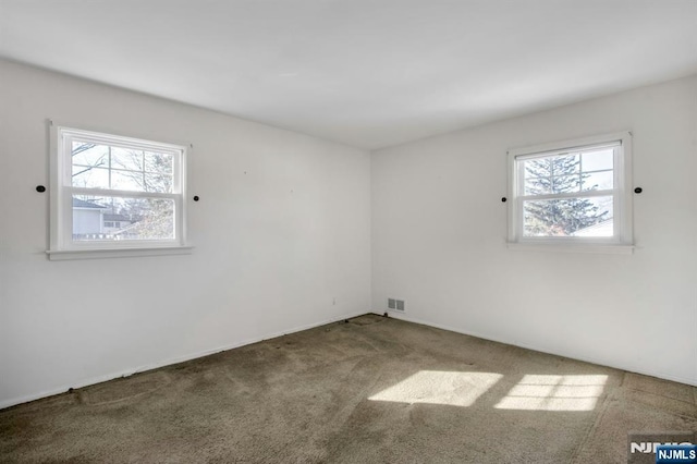 view of carpeted spare room