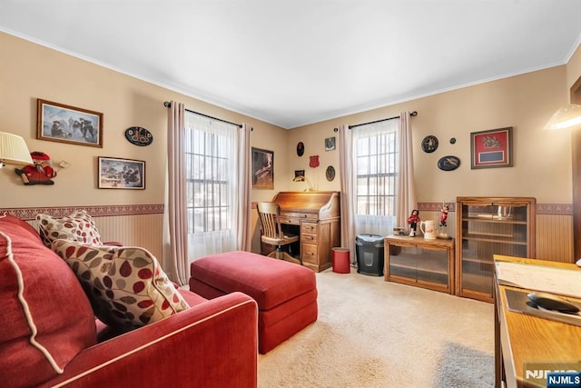 view of carpeted living room