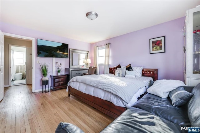 bedroom featuring light hardwood / wood-style floors