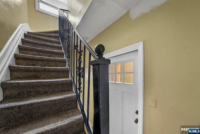 stairs with plenty of natural light