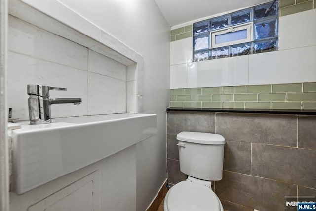 bathroom with sink and toilet