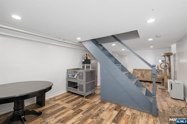 interior space featuring hardwood / wood-style floors