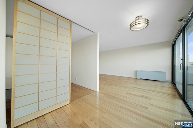 unfurnished room with wood finished floors