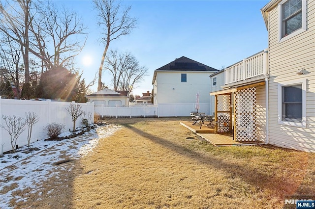 view of snowy yard