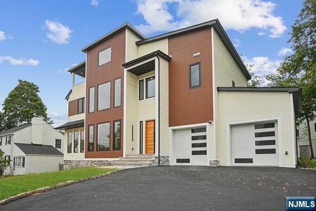 modern home with a garage