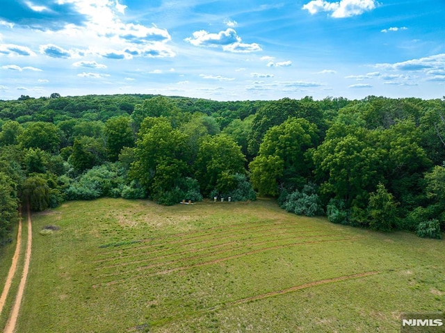 aerial view with a rural view