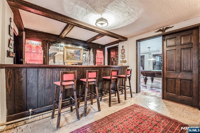 bar with beam ceiling