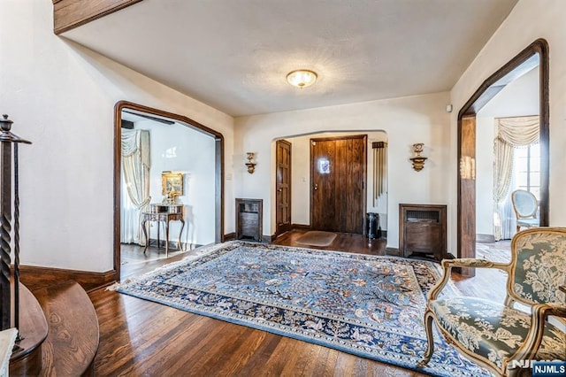 foyer entrance featuring hardwood / wood-style flooring