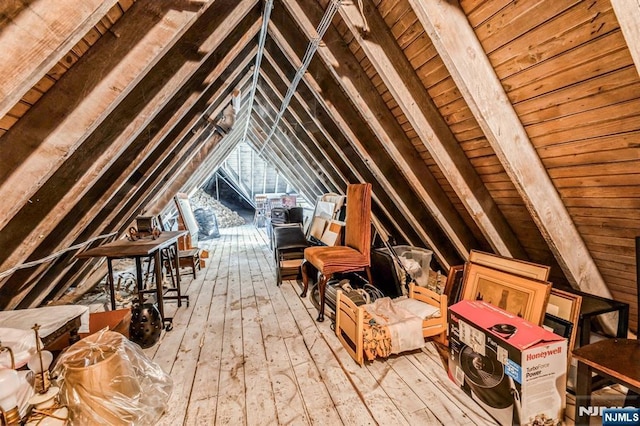 view of attic