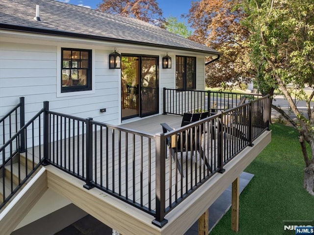 view of wooden deck