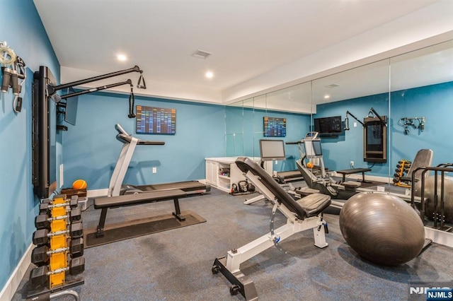 view of exercise room