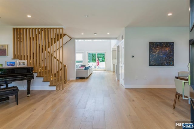 interior space featuring light hardwood / wood-style flooring