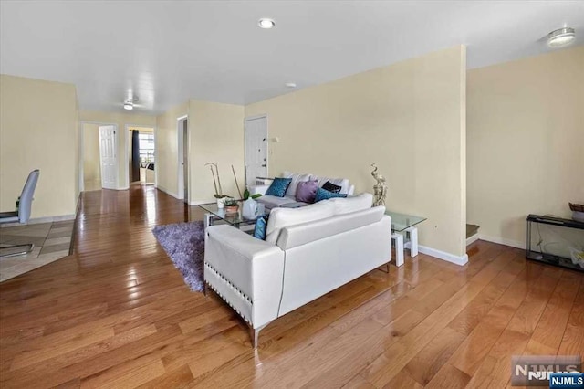 living room featuring hardwood / wood-style floors