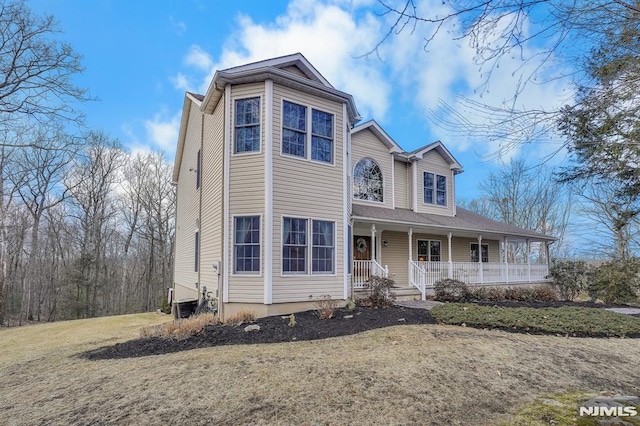 view of front of house featuring covered porch