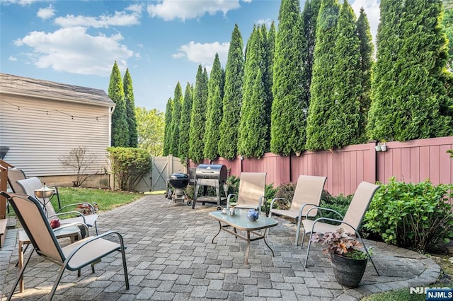 view of patio / terrace with area for grilling