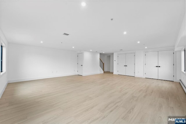 interior space featuring light hardwood / wood-style flooring