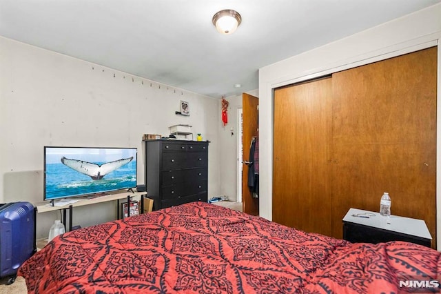 bedroom with a closet