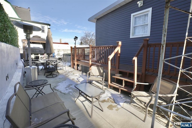 view of patio / terrace with a wooden deck