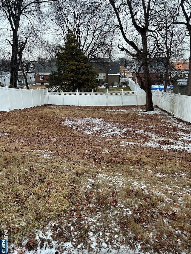 view of snowy yard