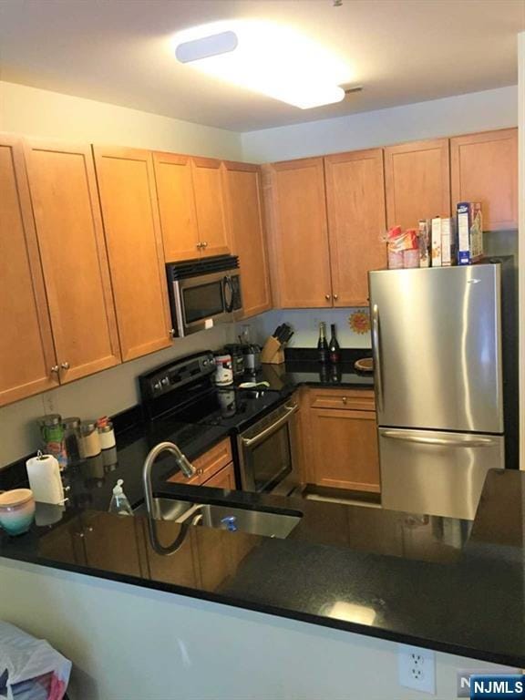 kitchen with appliances with stainless steel finishes and sink