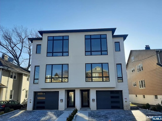 contemporary house featuring a garage