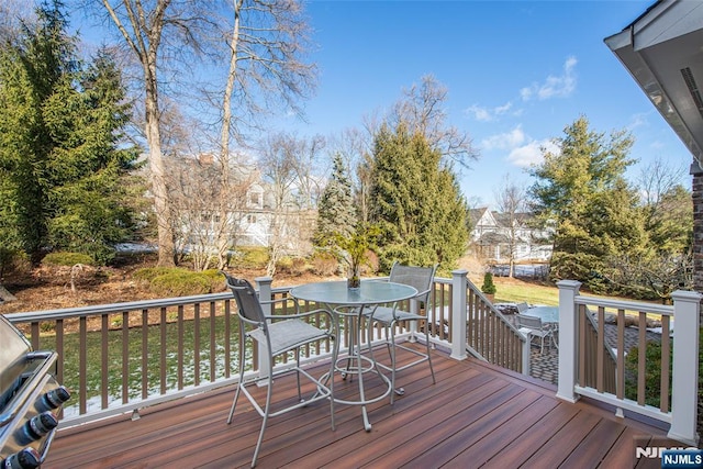 view of wooden deck