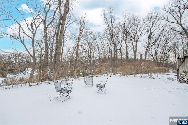 view of snowy yard