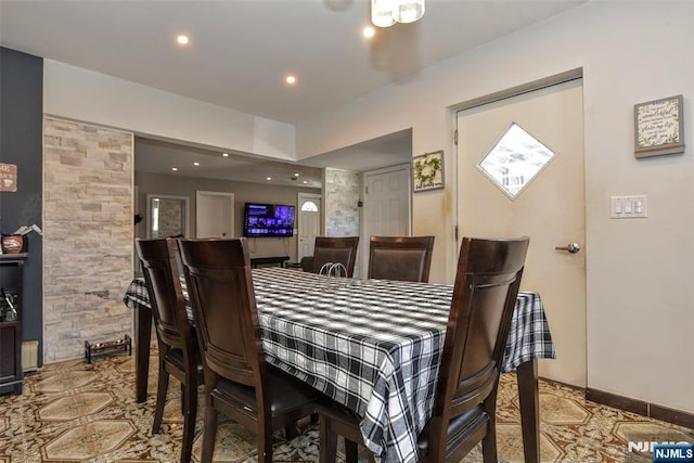 view of dining room