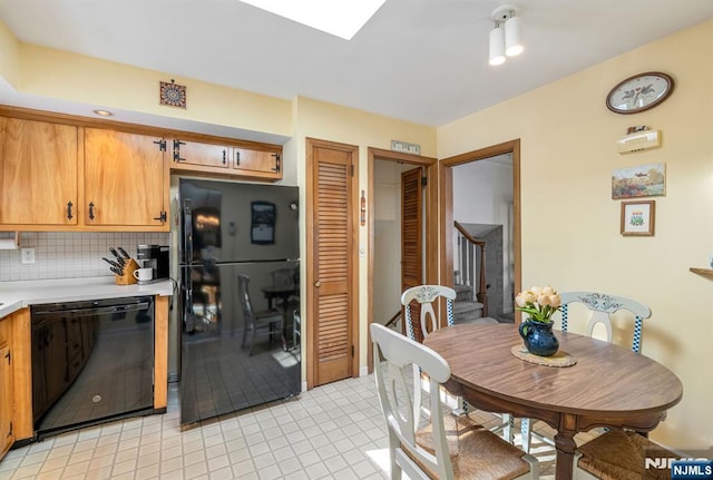 view of tiled dining room