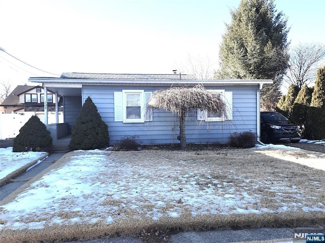 view of front of home