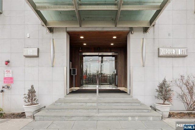 view of doorway to property