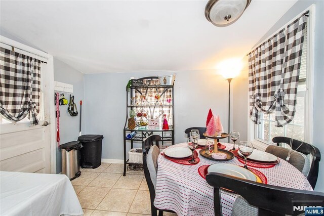 view of tiled dining space