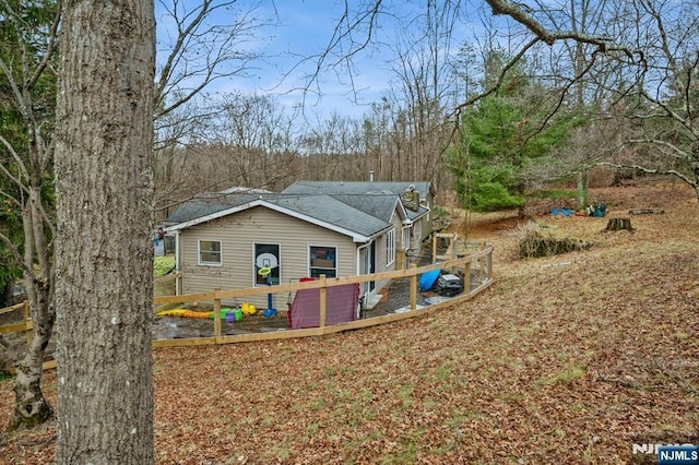 exterior space with a deck