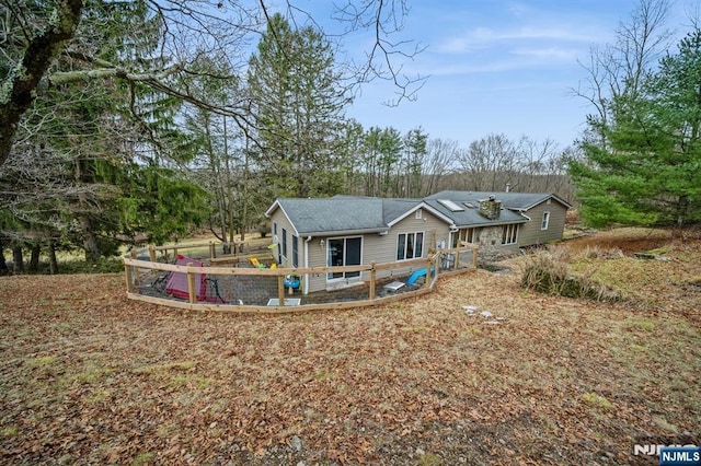 view of rear view of property