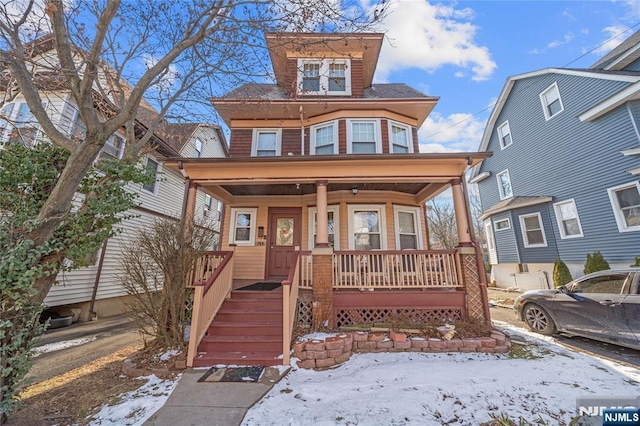 view of front of house featuring covered porch