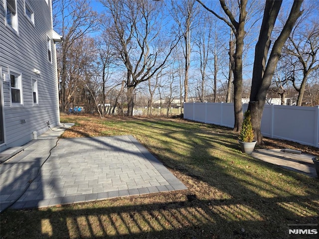 view of yard featuring a patio