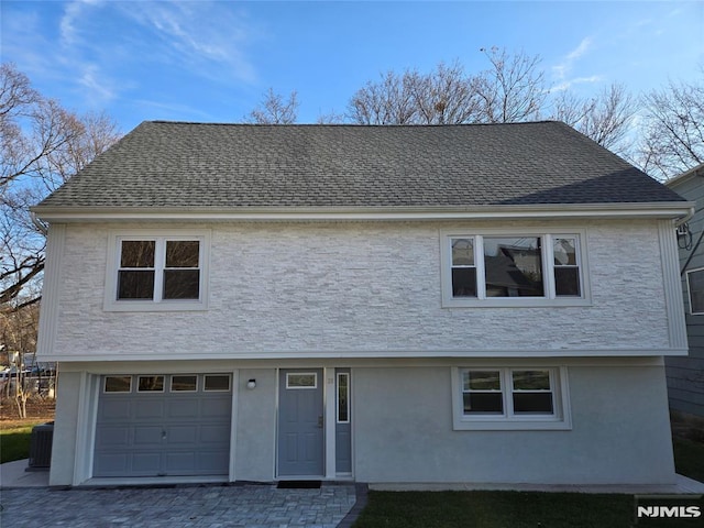 view of front property with a garage