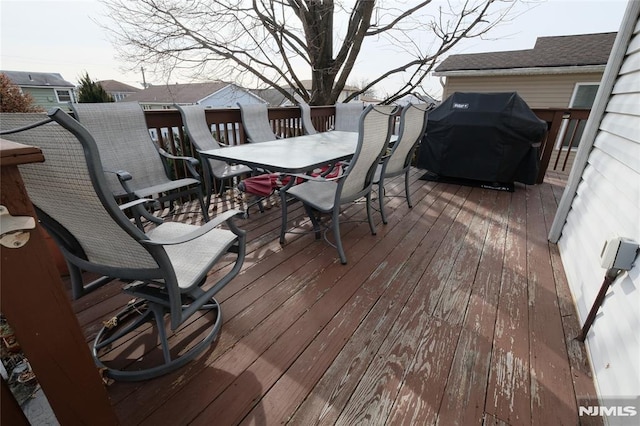 deck with area for grilling