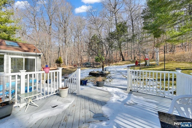 view of wooden deck